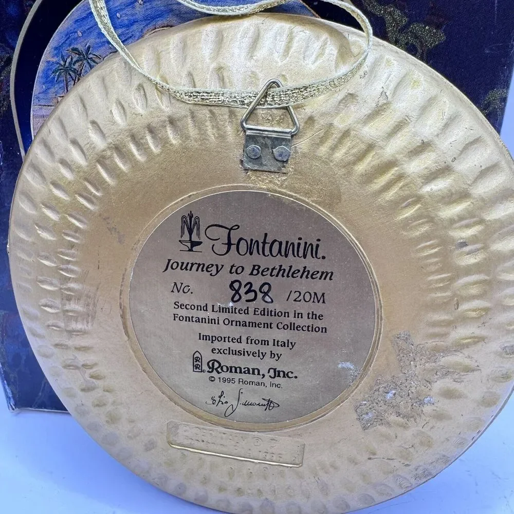 Fontanini Vintage 1995‎ Journey To Bethlehem Hanging Decoration Christmas Italy